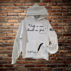 Duty is Ours Results are Gods - White Sweatshirt